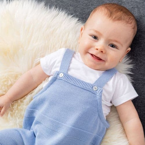 Knitted dungarees sale baby boy