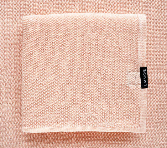 Light 100% Merino Wool Swaddle Blanket - Peach