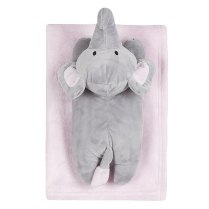 Pink Elephant Toy & Blanket Set